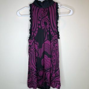 MINE - floral fitted high neck blouse